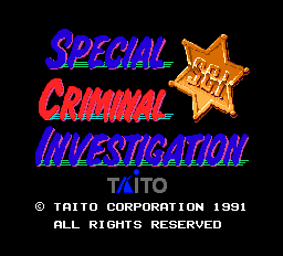 Special Criminal Investigation Title Screen